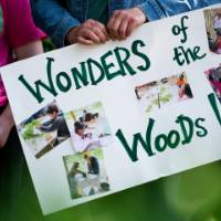 Poster with pictures reading "Wonders of the Woods!".